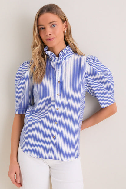 Blue Striped Alicia Blouse