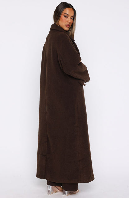 Got To Go Teddy Coat Coffee