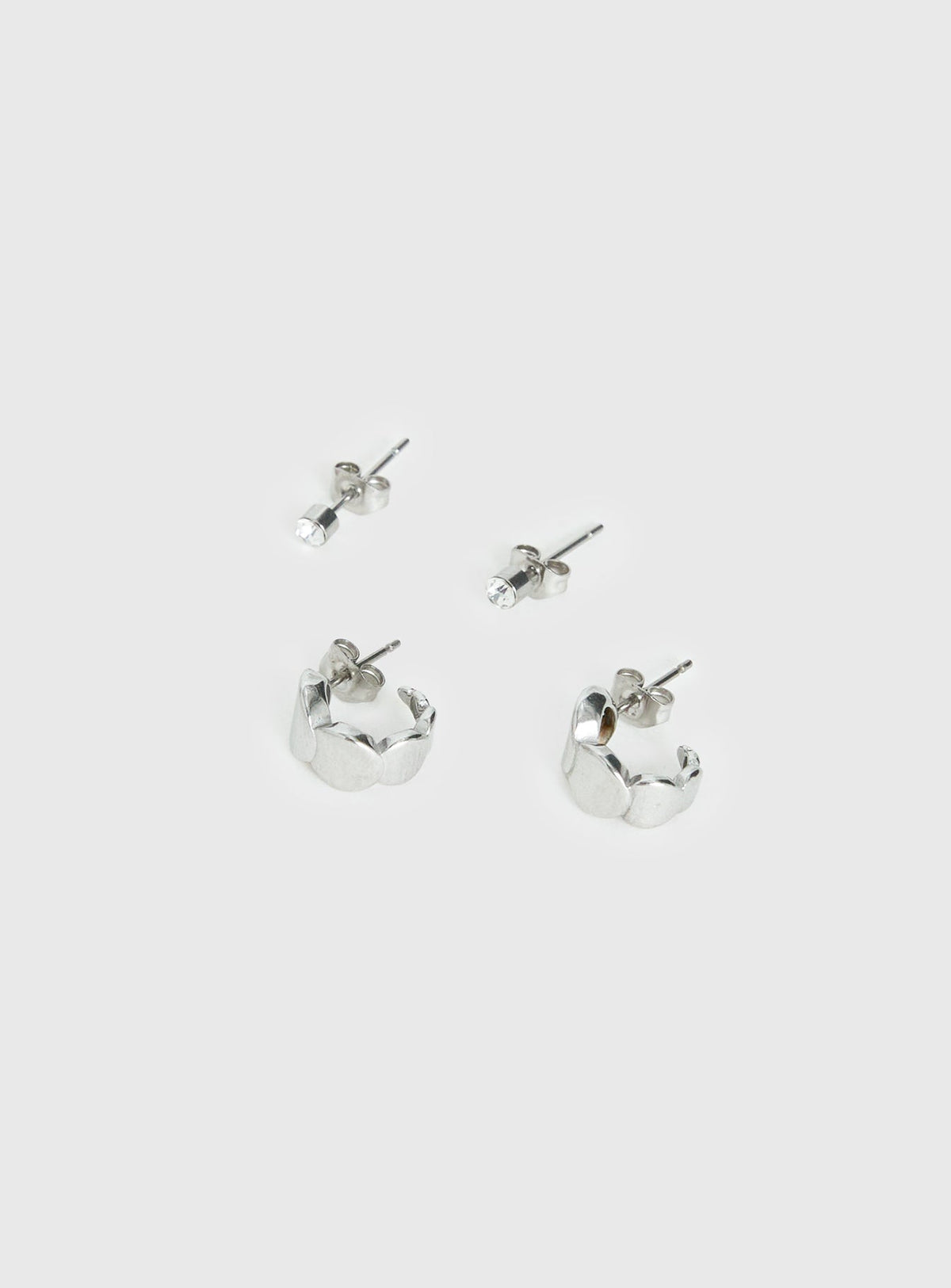 Bellara Stainless Steel Earring Pack Silver
