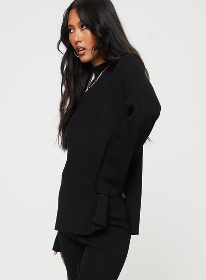 Allen Ribbed Sweater Black