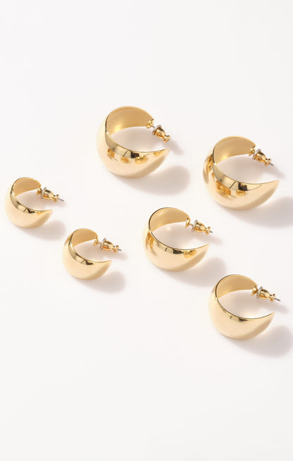 Faithy Jewels Mini Lucy Hoop Earrings ~ Gold
