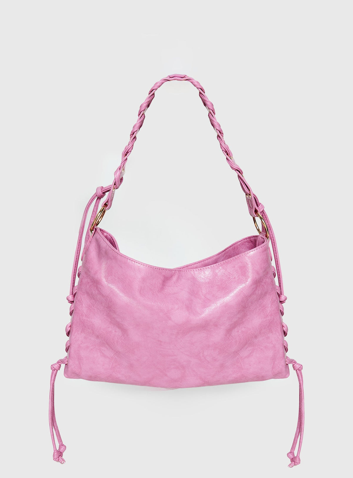 Amadea Tie Detail Shoulder Bag Pink