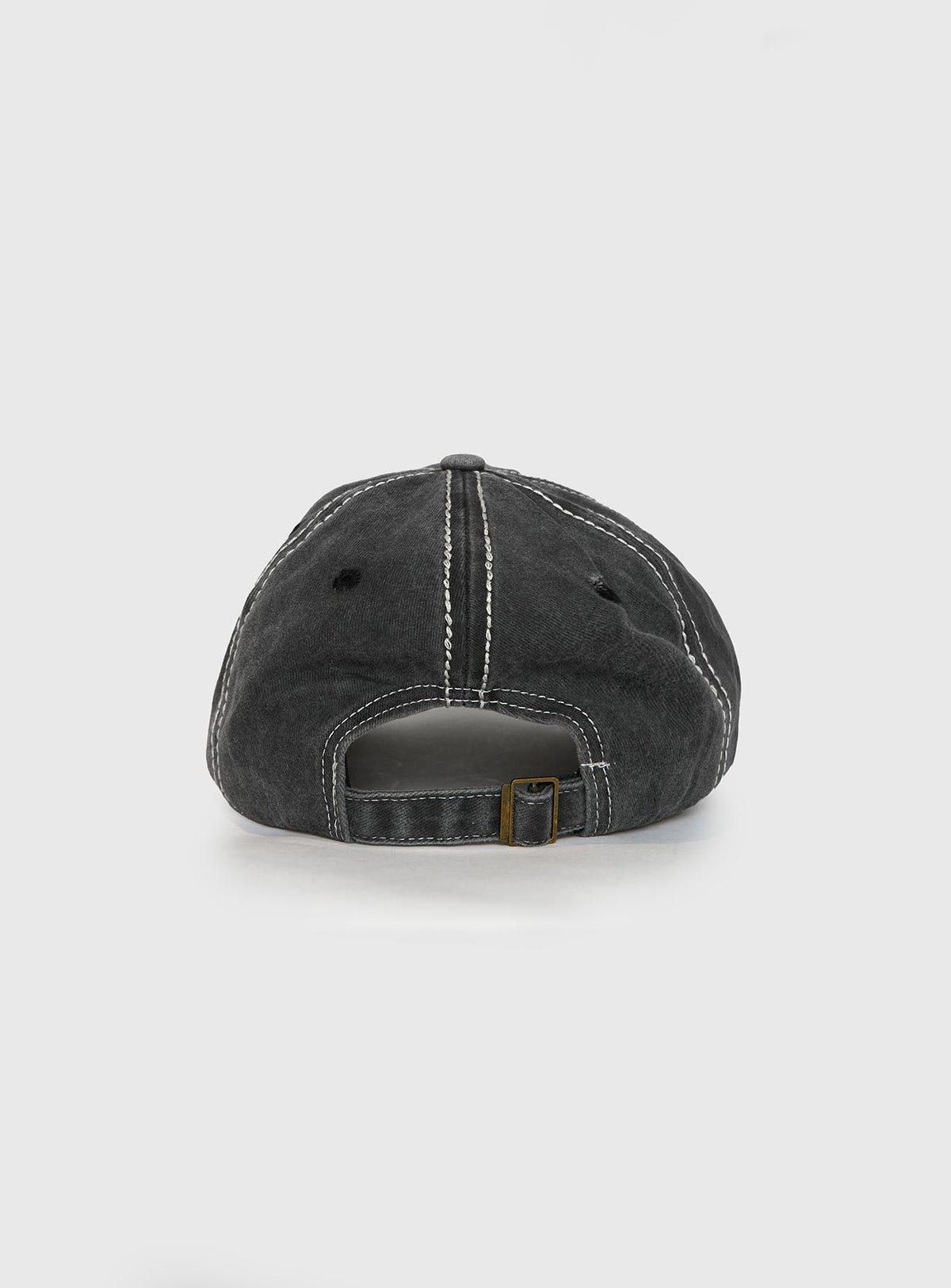Back To Back Distressed Cap Black