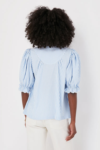 Blue Stripe Selena Blouse