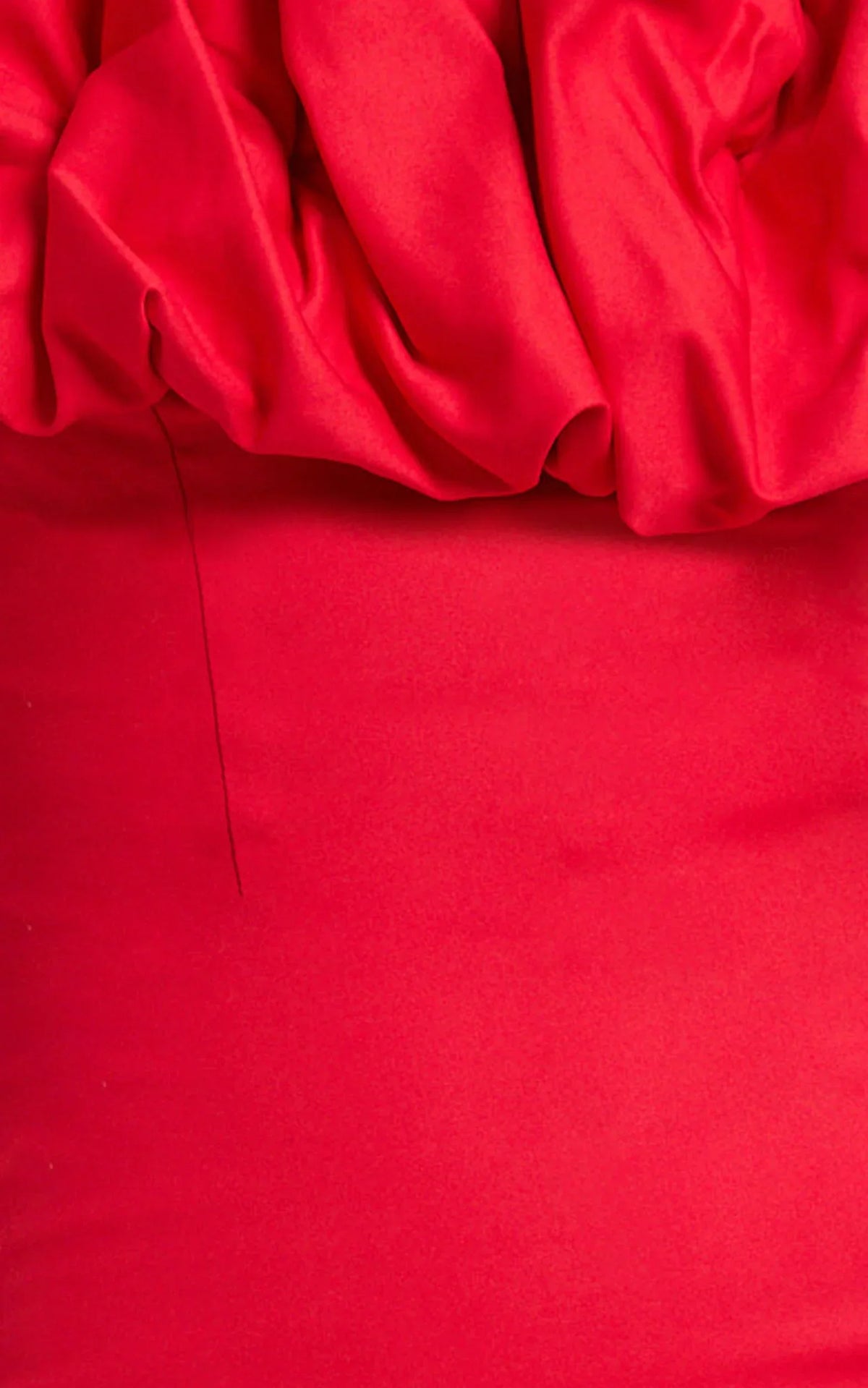Rhaya Maxi Dress - Ruffle Off Shoulder Fitted Dress in Red