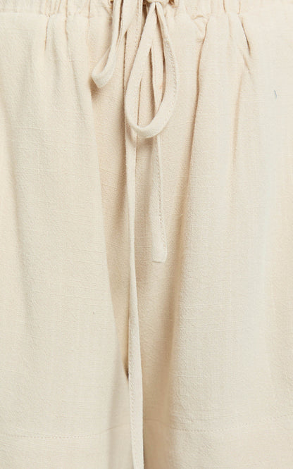 Olivia Shorts - Drawstring Relaxed Linen Shorts in Natural