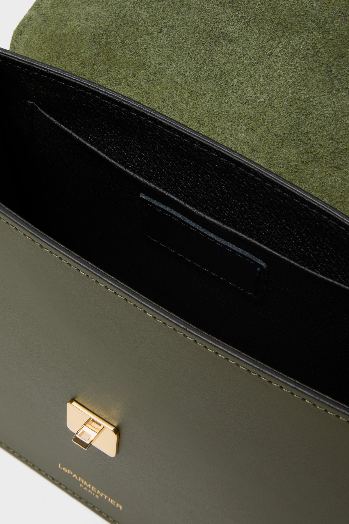 Caramel and Military Green Ondina Medium Color-Block Bag