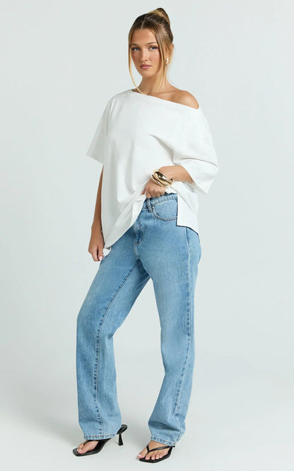 Ruby Top - shirt in White