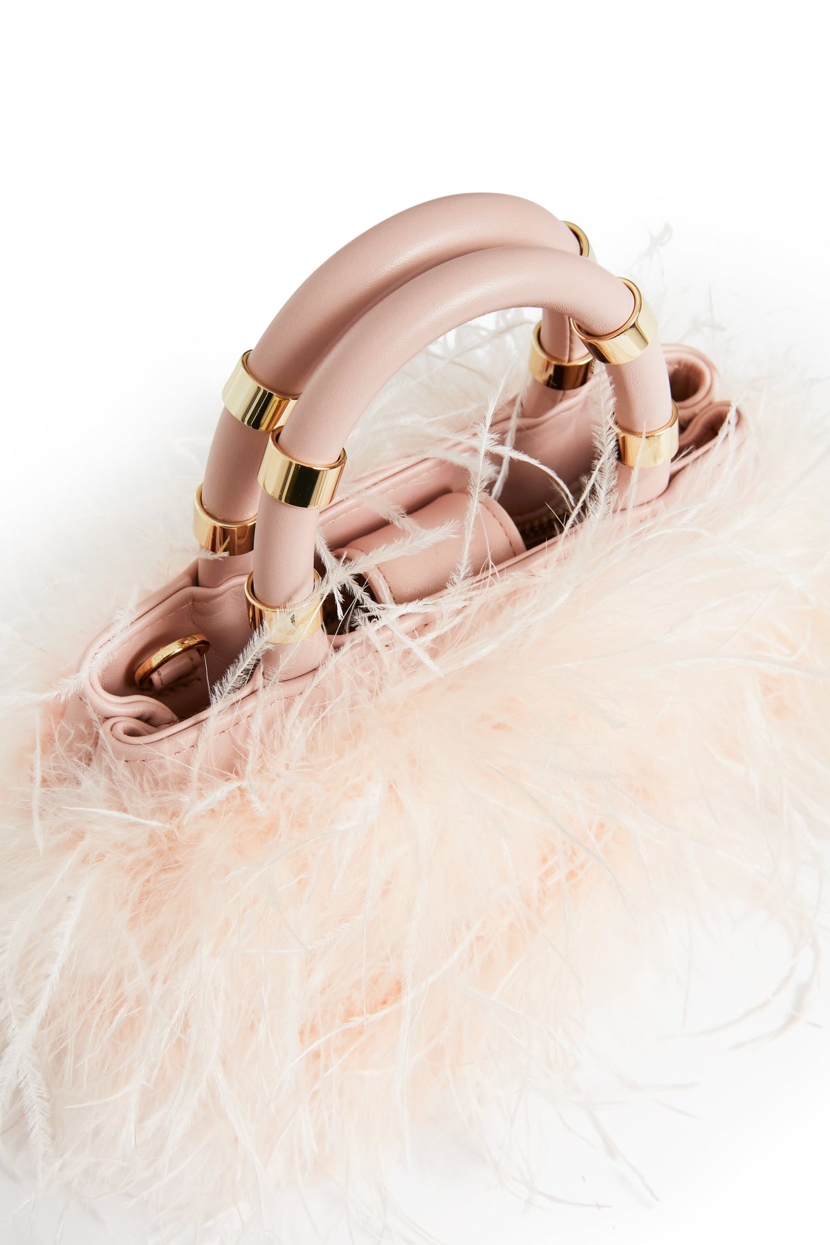 Blush Emily Feather Bag
