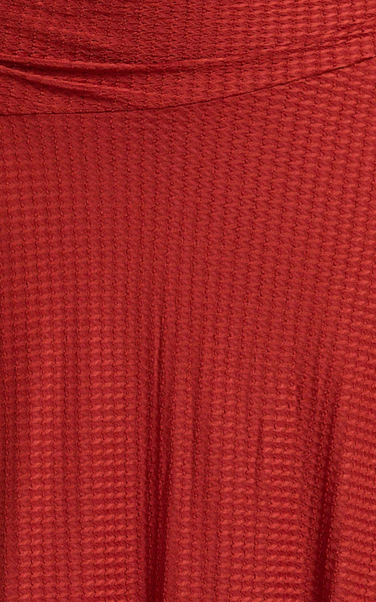 Perla Maxi Dress - Off The Shoulder Sleeve Drop Waist Dress in Red