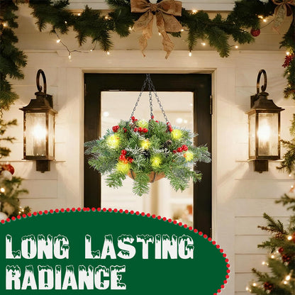 🎄Christmas special offer🏆 Artificial Christmas wreath in the form of a hanging basket