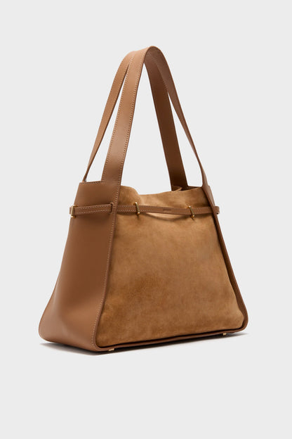 Camel Cleo Suede Tote