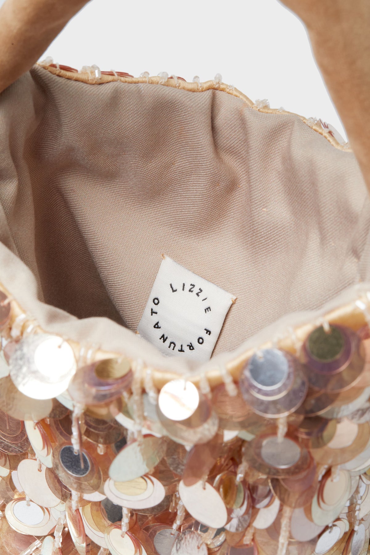 Champagne Sequin Gala Bag