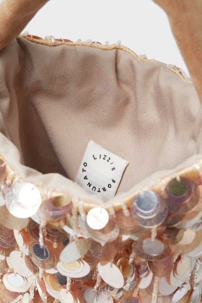 Champagne Sequin Gala Bag