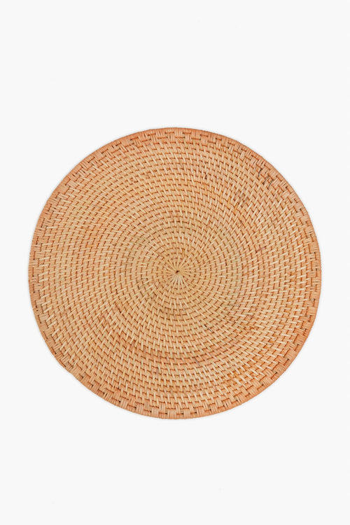 Caramel Woven Rattan Placemats Set of 4