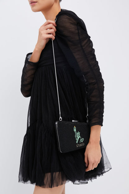 Carmella NYC Skyline Beaded Clutch