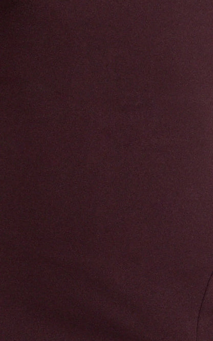 Raya Maxi Dress - Deep V Neck Low Back Bodycon Dress in Wine