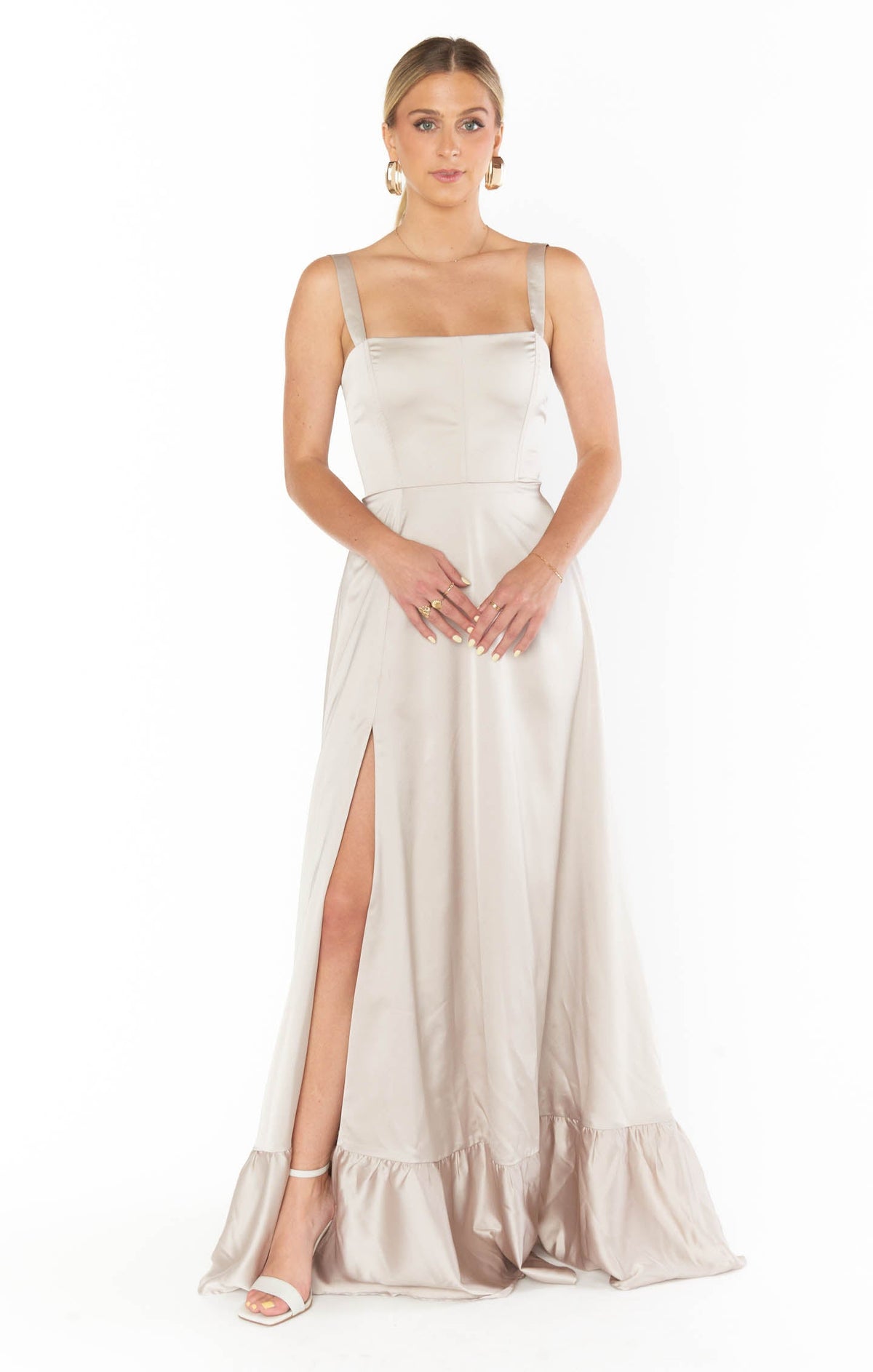 Clarissa Corset Dress ~ Show Me The Ring Luxe Satin