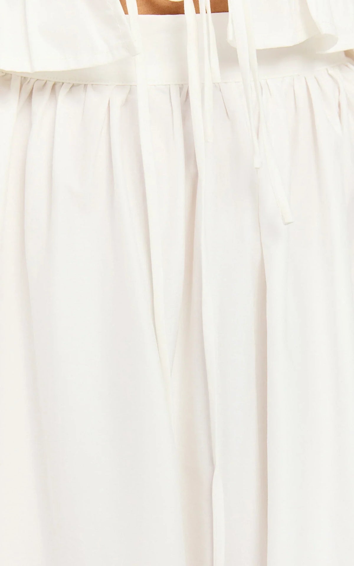Preston Maxi Skirt - Gathered Waist Full Skirt in Ivory
