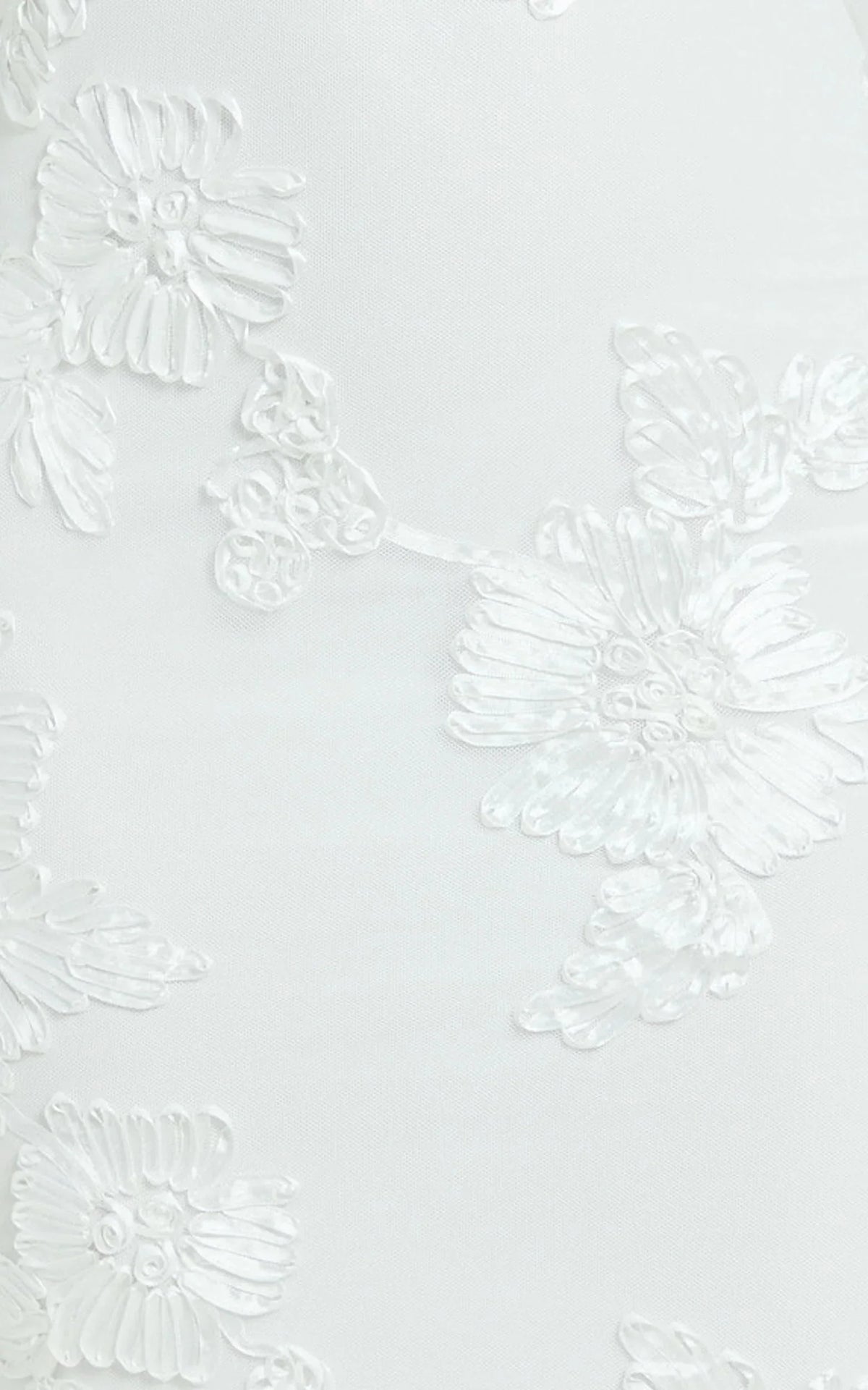 Rory Maxi Dress - Embroidered Mesh Dress in White