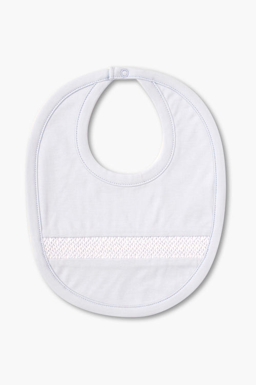 Blue Hand Smocked Bib