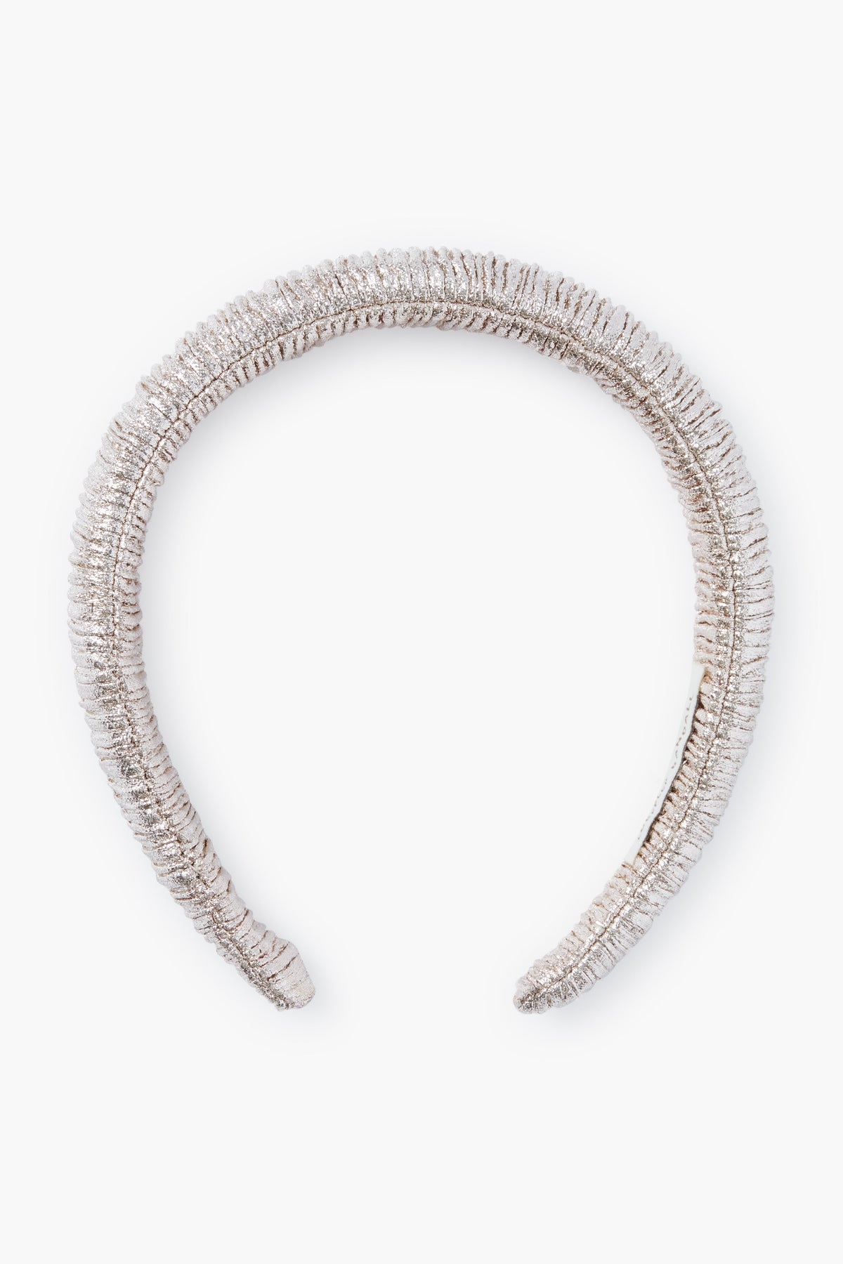 Champagne Shimmer Lame Marina Puffy Headband