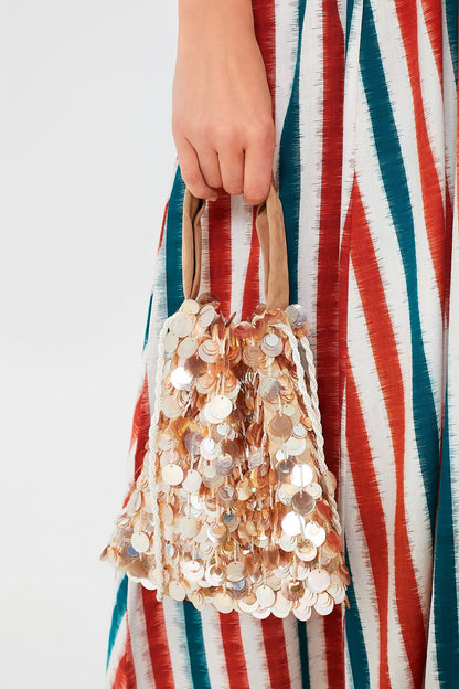 Champagne Sequin Gala Bag