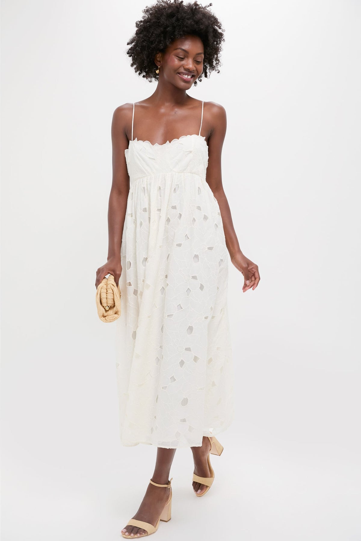 Chalk Marina Empire Cami Midi Dress