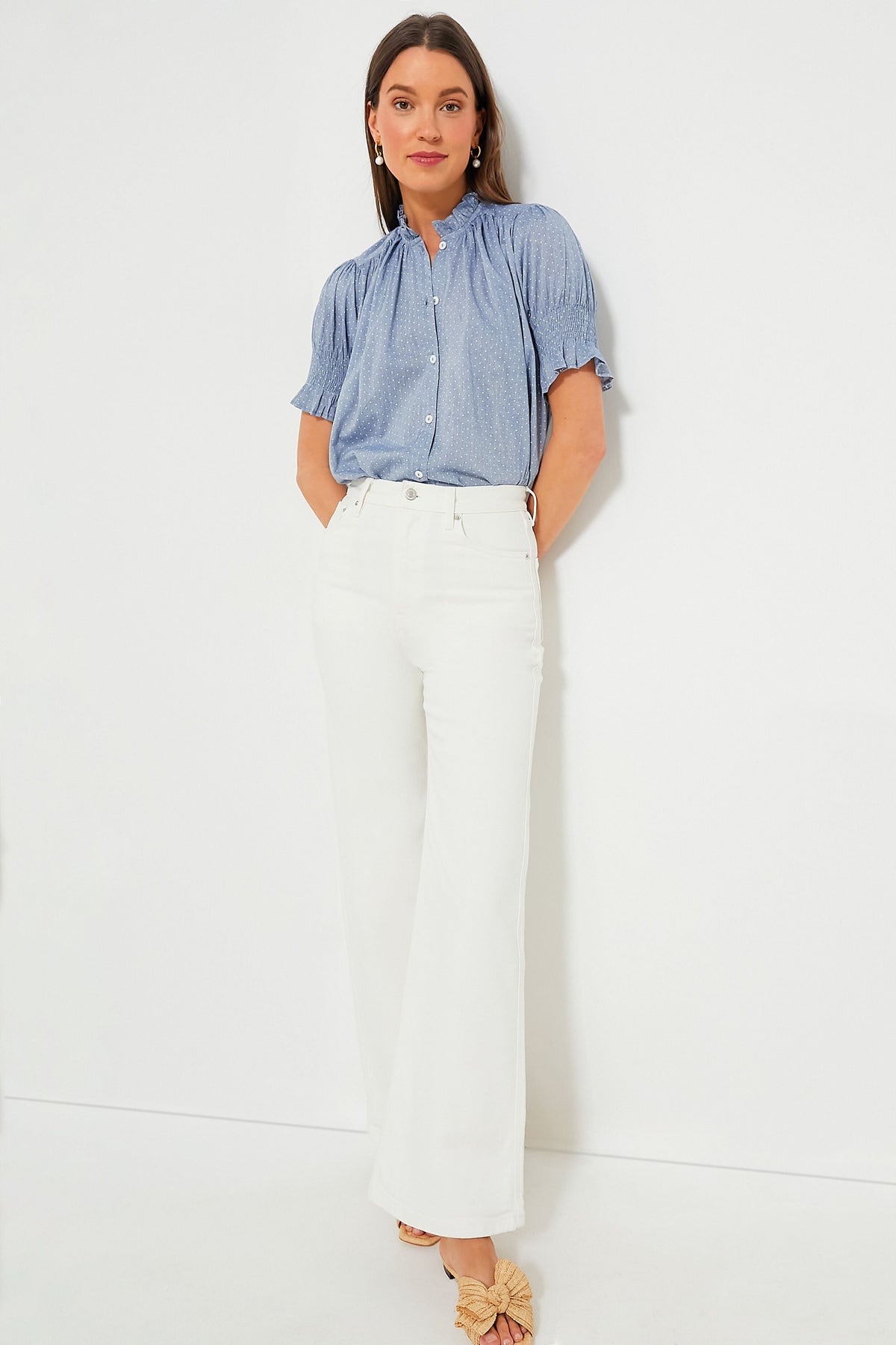 Chambray Polka Dot Marnie Top