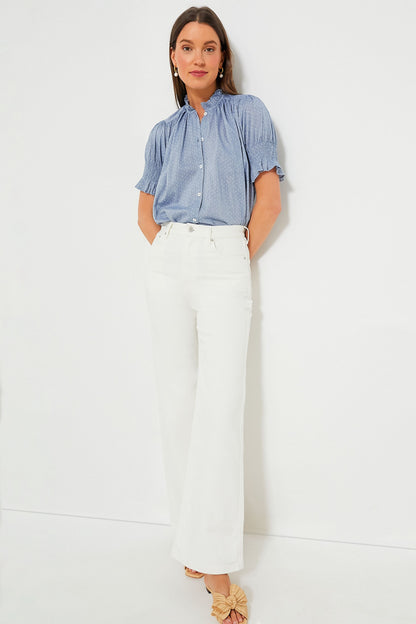 Chambray Polka Dot Marnie Top