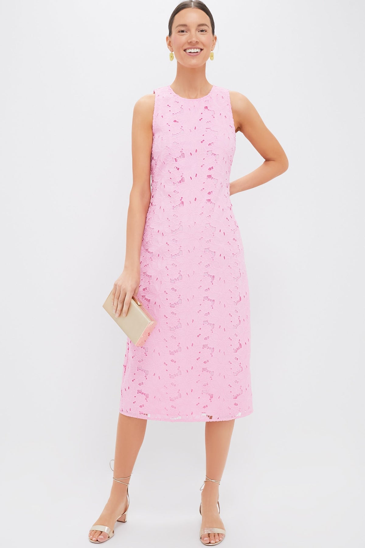 Carnation Eyelet Evelyn Midi Dress