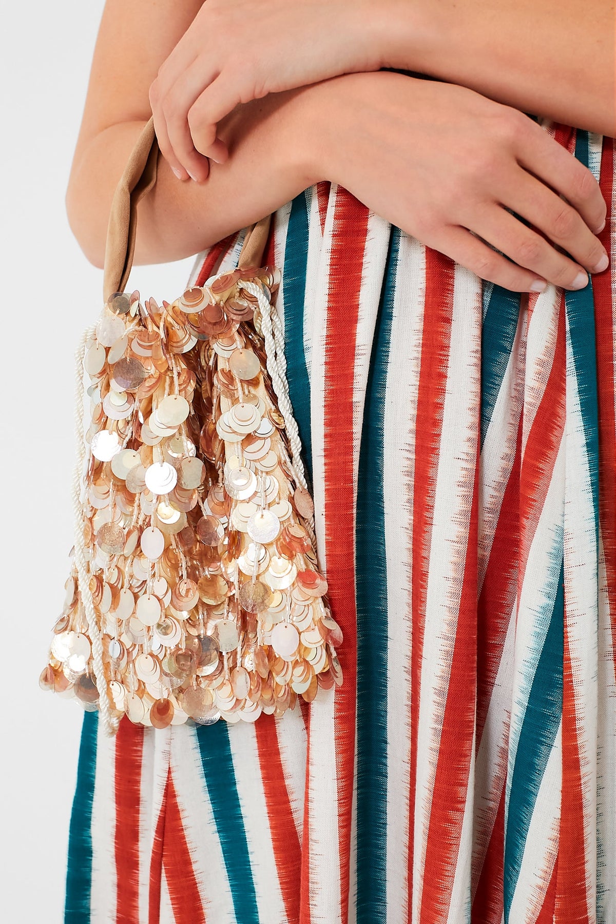 Champagne Sequin Gala Bag