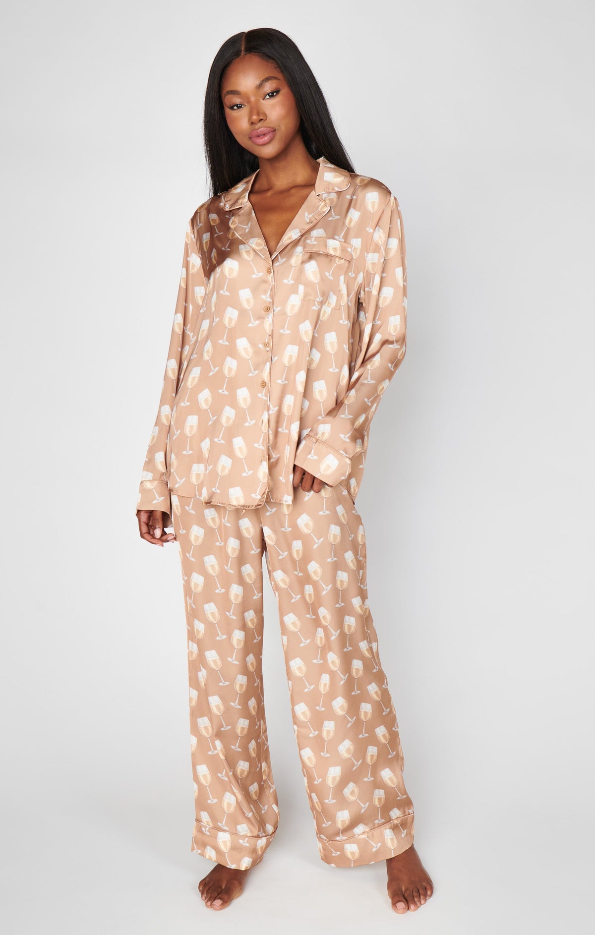 Classic PJ Set ~ White Wine Silky