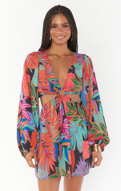 Go Out Cut Out Mini Dress ~ Tropical Paradise