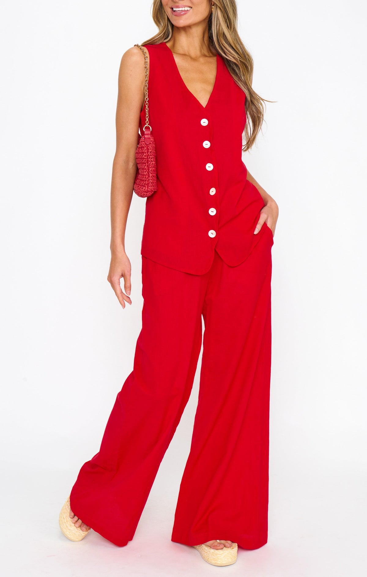 Easygoing Pants ~ Sundried Tomato Linen