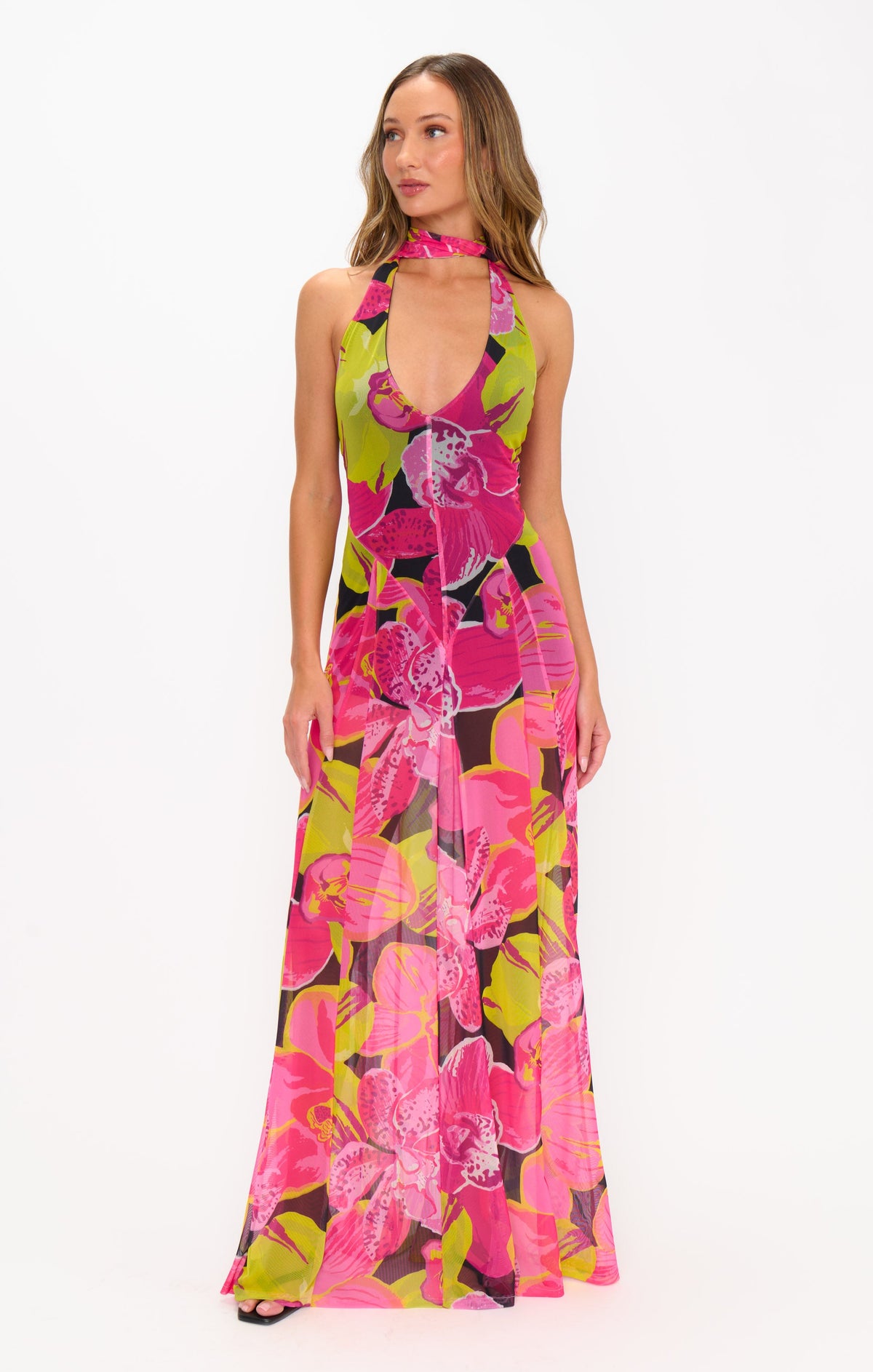 Katia Maxi Dress ~ Tropic Nights Mesh