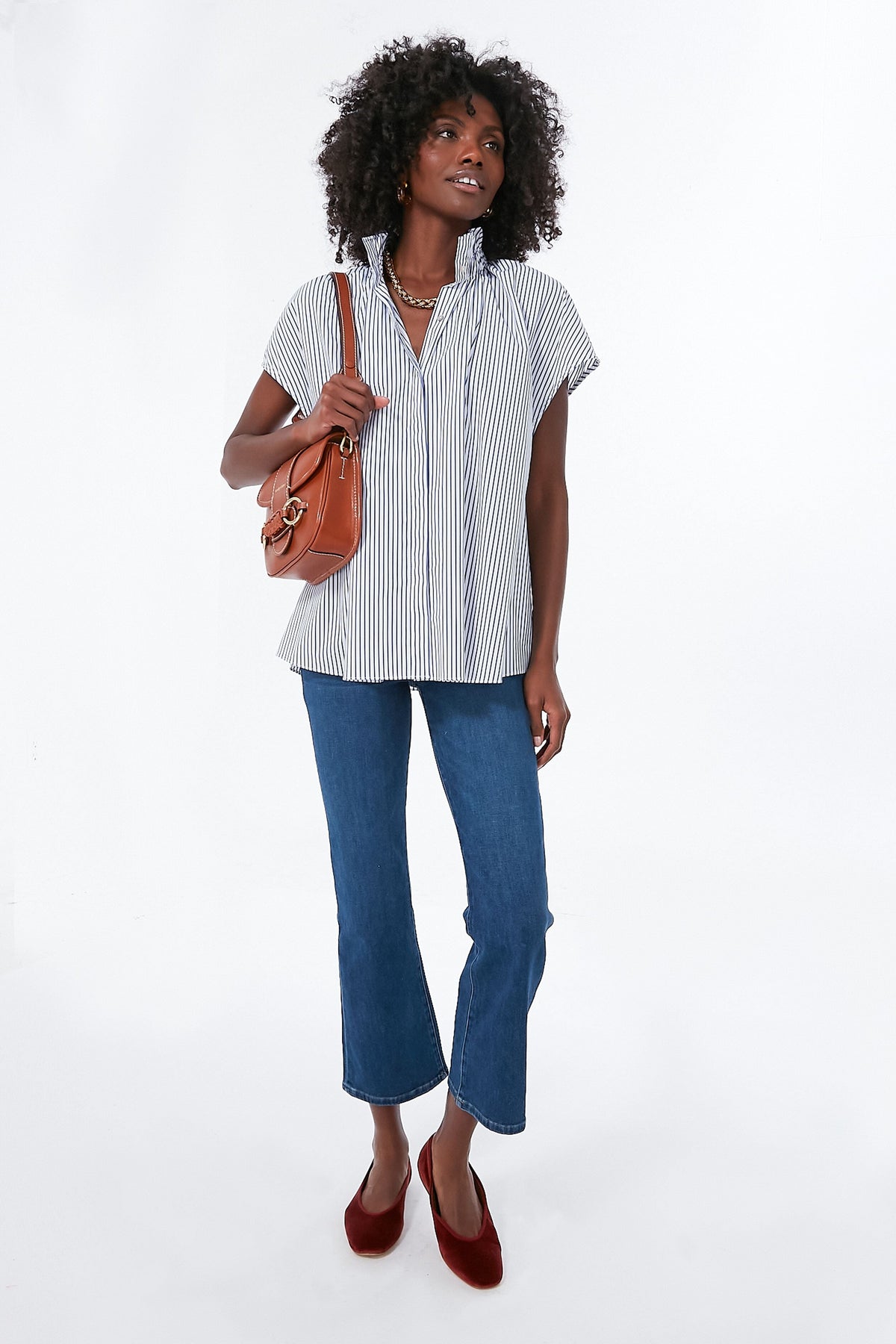 Blue Stripe Rae Blouse