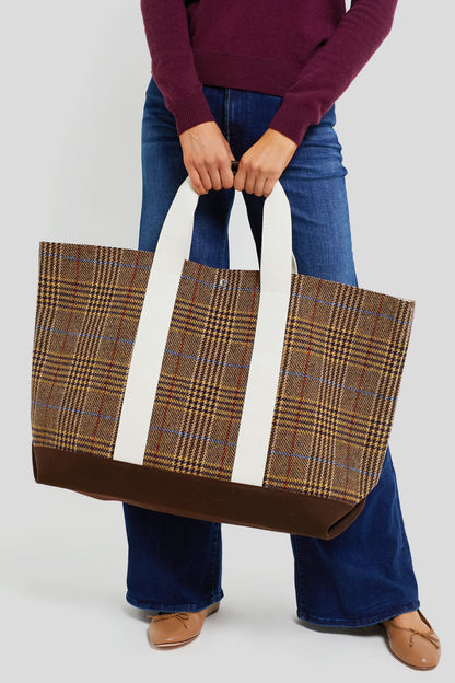 Bordeaux Plaid Tool XL Totes