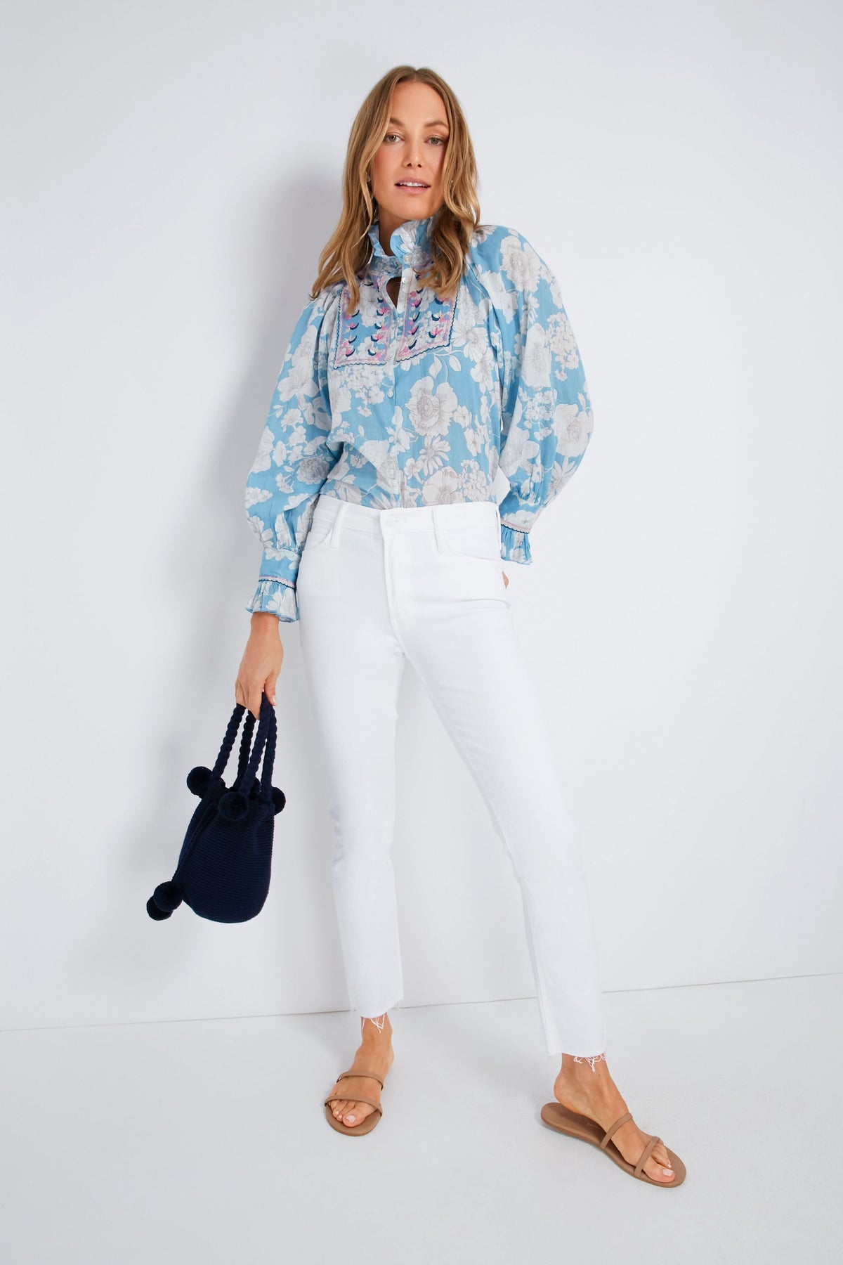 Blue Peony Blouse