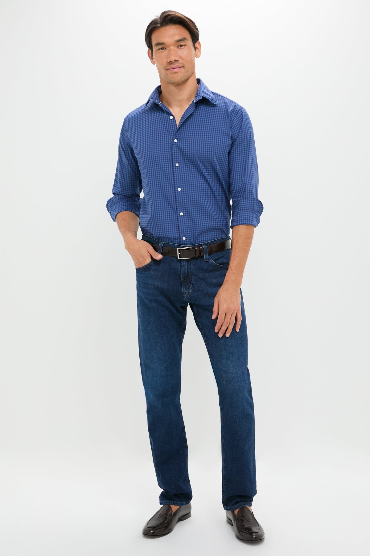 Blue Haze Conway Crown Lite Cotton-Stretch Sport Shirt