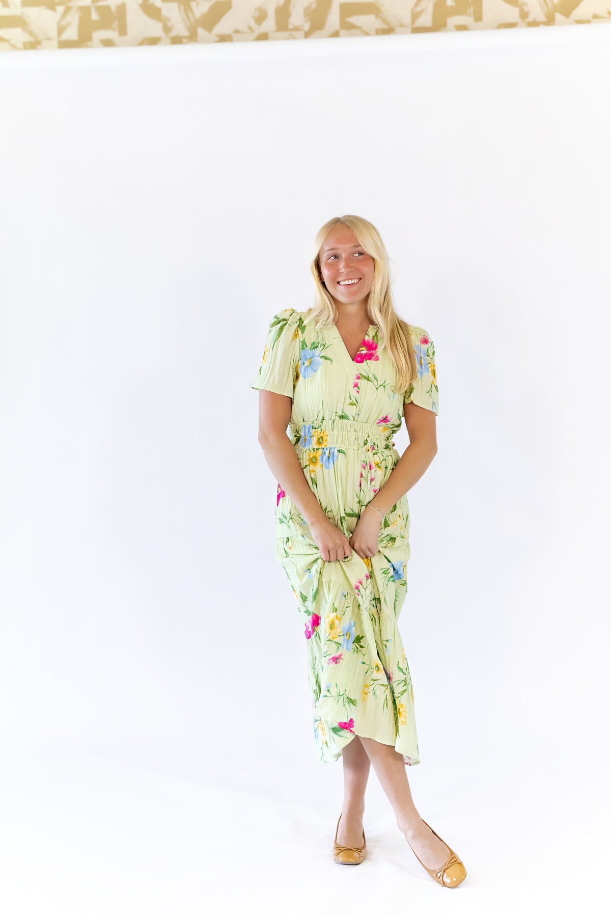 Elaine Floral Midi Dress