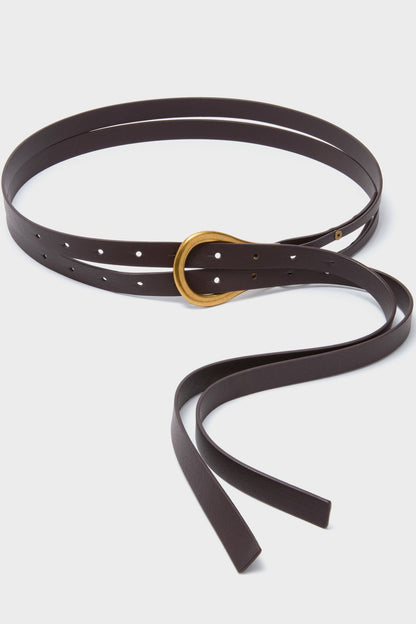 Chocolate and Gold Loop Belt