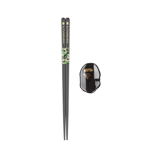 Ape Head Chopsticks & Chopsticks Rest - Black