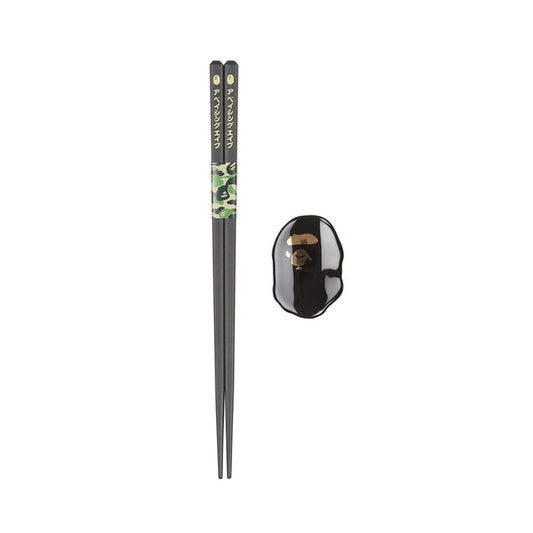 Ape Head Chopsticks & Chopsticks Rest - Black