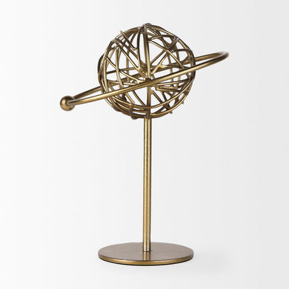 Atlas 10.0L x 8.0W x 12.0H Gold Metal Solar System Ornament