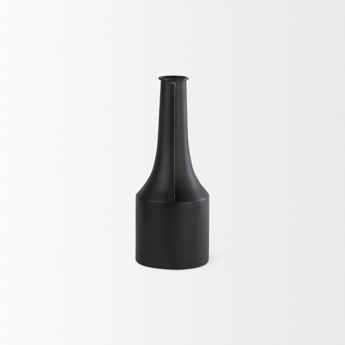 Aubrey Small 14.0H Black Iron Flower Vase