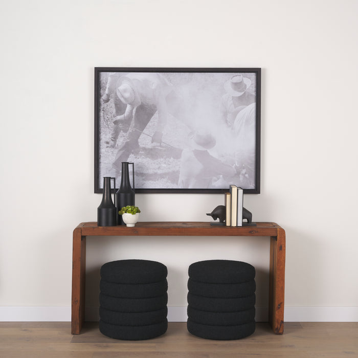 Aubrey Small 14.0H Black Iron Flower Vase