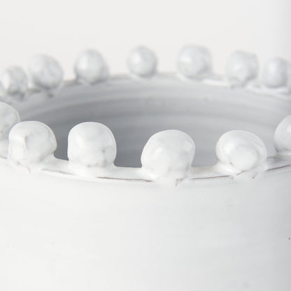 Basin Small Off-White Glazed Vase