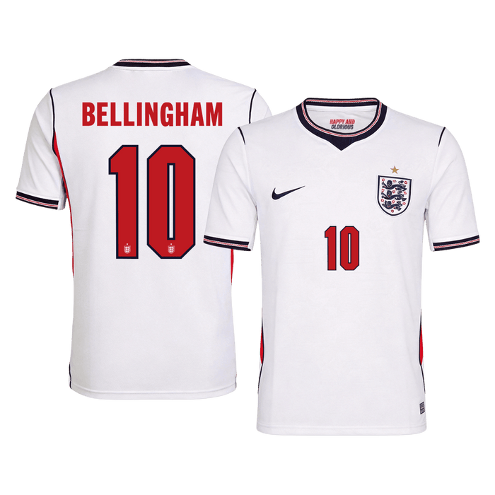 BELLINGHAM #10 England Home Soccer Jersey World Cup 2026