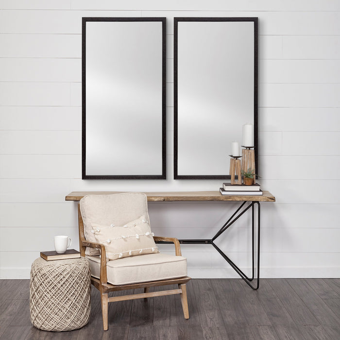 Bristol Black 20x40 Faux Wood Frame Bathroom Vanity Mirror